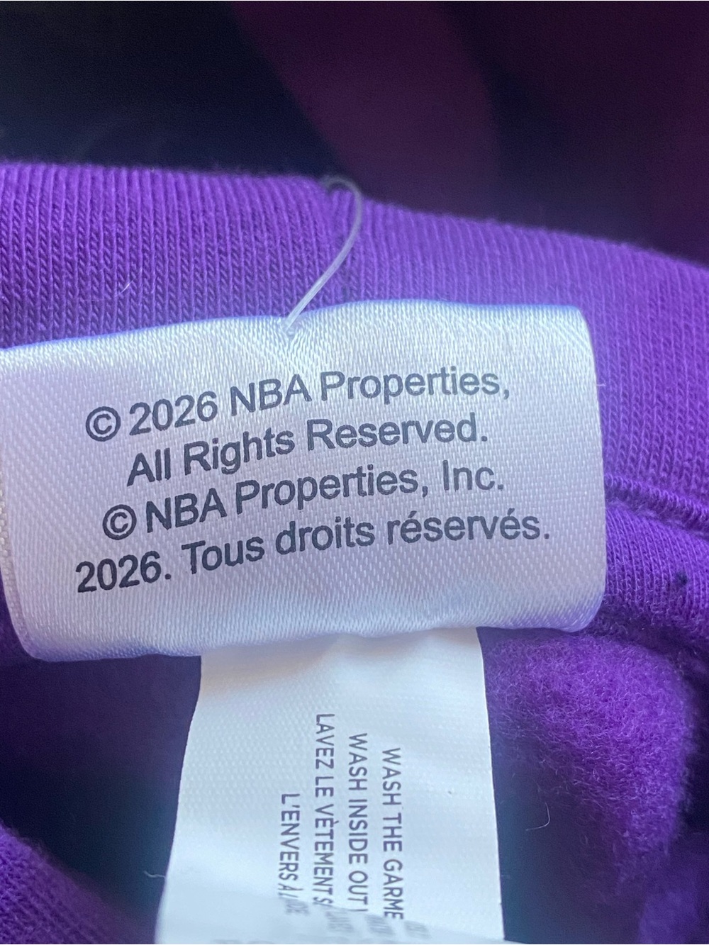 NWT Toronto Raptors NBA Hoodie Purple Chenille Patch Logo - Men’s Size M - New - Picture 7 of 12